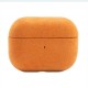 Husa alcantara SILKASE pentru Airpods Pro/ Pro 2, culoare portocaliu, soft (Pro, H0586) by www.silkase.ro